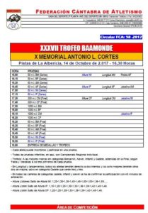 XXXVII Trofeo Baamonde - X Memorial Antonio López Cortés / Campeonato de Cantabria Infantil de 80 metros, Altura y Jabalina @ Santander | Cantabria | España